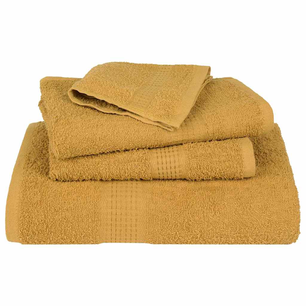 Vidaxl Ręczniki Do Rąk 2 Szt. Złoty 50X100 Cm 360 Gsm 100% Bawełna
