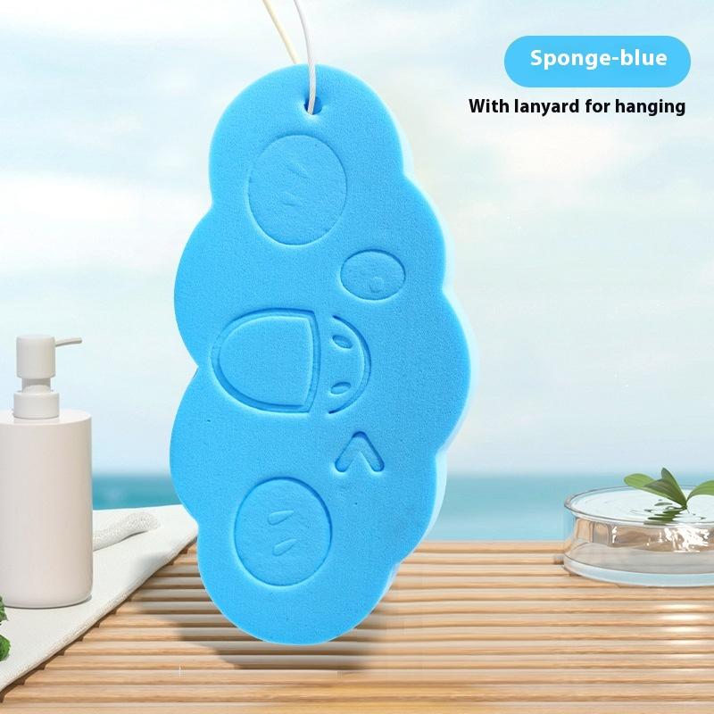 Soft Bath Sponge Brush for Kids with Lanyard Exfoliating Dead Skin Massager Cleaning Shower Sponge Rub