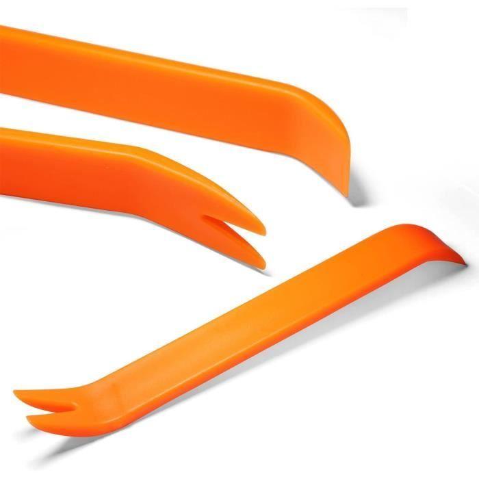 4Pcs Outils Demontage Garniture, Professionnel Voiture Démontage Installation Outil Kit D'Outils, Fixation/Dissolvant Pour Console