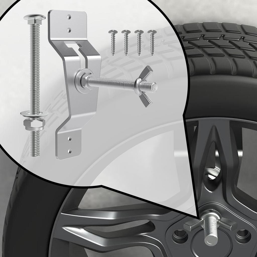 Настенный кронштейн для запасного колеса прицепа Нержавеющая сталь Закрытый кронштейн для запасного колеса прицепа Настенный держатель запасного колеса