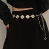 Trendy Y2K Metal Waist Chain: European & American Niche Bohemian Round Plate Jewelry Belt for Women