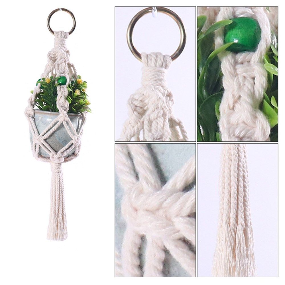 Home Decors Hooks Macrame Hanging Basket Planter Basket Rope Flower Pot Holder Garden Plant Hanger