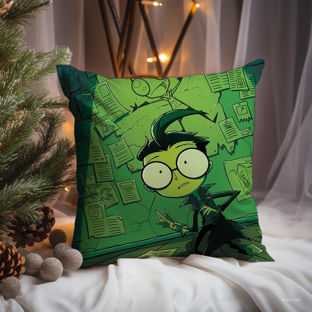 Милая Наволочка для Подушки I-Invader Z-Zim Премиум Комфорт Двусторонняя Наволочка - Дизайн Два в Одном Для Любой Комнаты и Салона Автомобиля