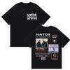 Rapper NATOS WAOR Album 2025 Merch T-Shirt Men's High Quality Fashion O-Neck T Shirt Hip Hop Oversized  Tshirts Streetwear