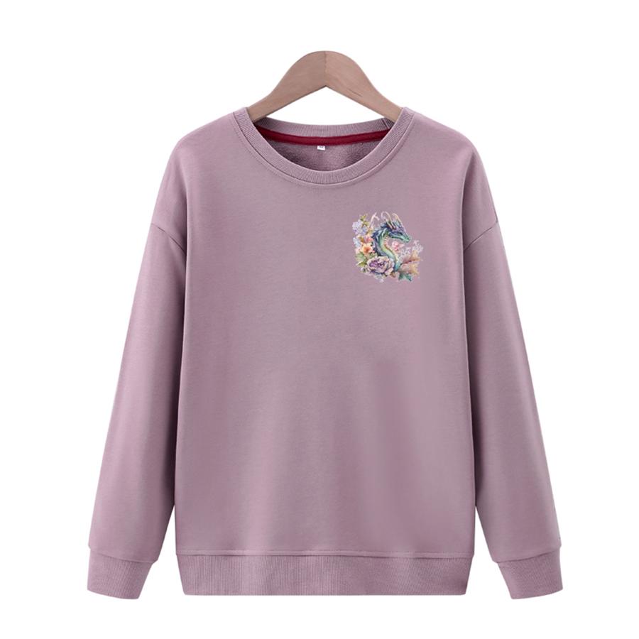 Dragon Flowers Iron On Patch For Clothes High Quality Heat Press Appliqued Fashion Stripes Diy Accessory Sticker Beautiful Patch