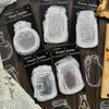 Прозрачная стеклянная бутылка Форма Наклейки Набор наклеек Натуральный цветок Декоративные наклейки Для скрапбука Планера Альбома