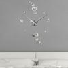 Love Hearts Digital Wall Clock Quartz Kitchen Large Clock 3D DIY Mirror Stickers Big Wall Clocks Home English Letters Gift