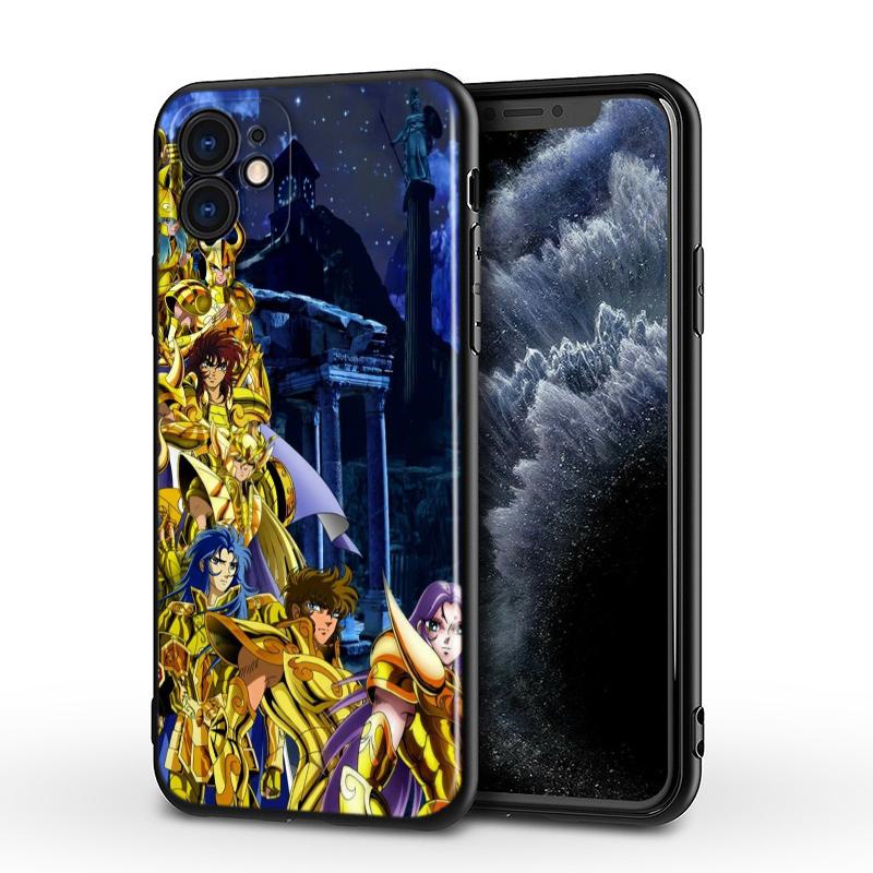 Saint Seiya SoG для Apple iPhone 13 12 11 Mini XS XR X Pro MAX SE 2020 8 7 6 5 5S Plus черный силиконовый чехол для телефона