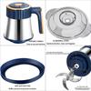 1pc 3L/0.8gal 300W 3-Speed High-Power Low-Noise B-PA-F-Ree 304 Stainless Steel Electric Meat Grinder Food Processor Modern Kitchen Style Silver Navy