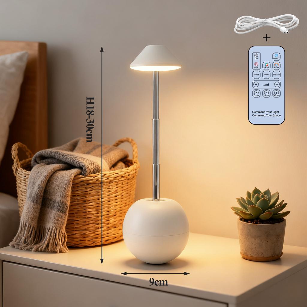 led night light rechargeable creative decorative table lamp bedroom desktop remote control bedside atmosphere light