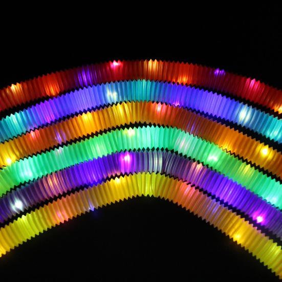 12 Pcs Glow Sticks Party Favors LED Light Up Pop Tubes Kids Toy Glow In The Dark Necklaces Bracelets Party Supplies for Birthday Christmas