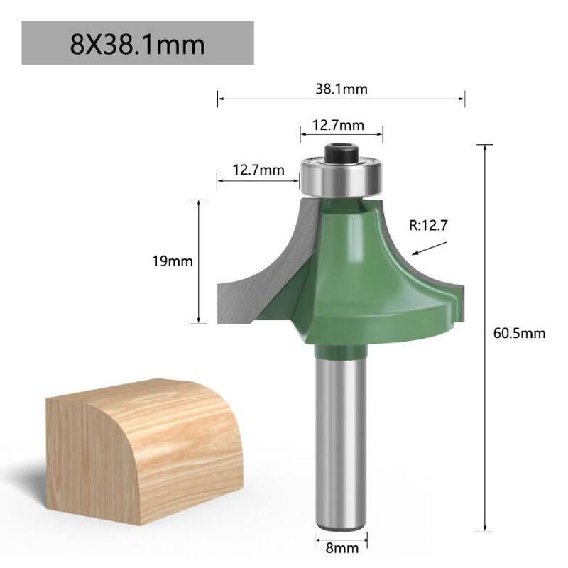1 шт., угловая круглая фреза, вольфрамовая фреза с хвостовиком 8 мм для древесины, деревообрабатывающих фрез