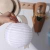 10/15/20/25/30/35/40cm Round Mid Autumn Paper Lantern Hanging Lantern Ball White Lantern Paper Lamp