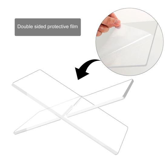 2 шт./комплект акриловая подставка для книг держатель X-образный дизайн прозрачный стиль утолщенная полка для чтения книжная витрина для книг