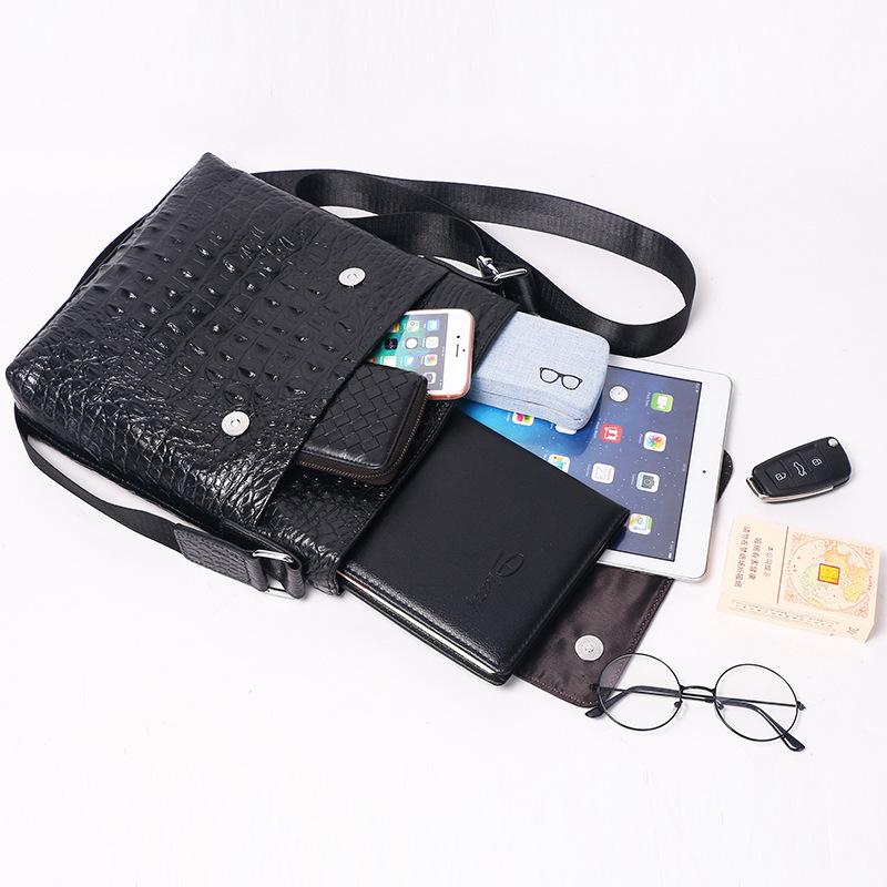 Мужская сумка через плечо из натуральной кожи с вертикальным верхним слоем из коровьей кожи, повседневная мужская сумка