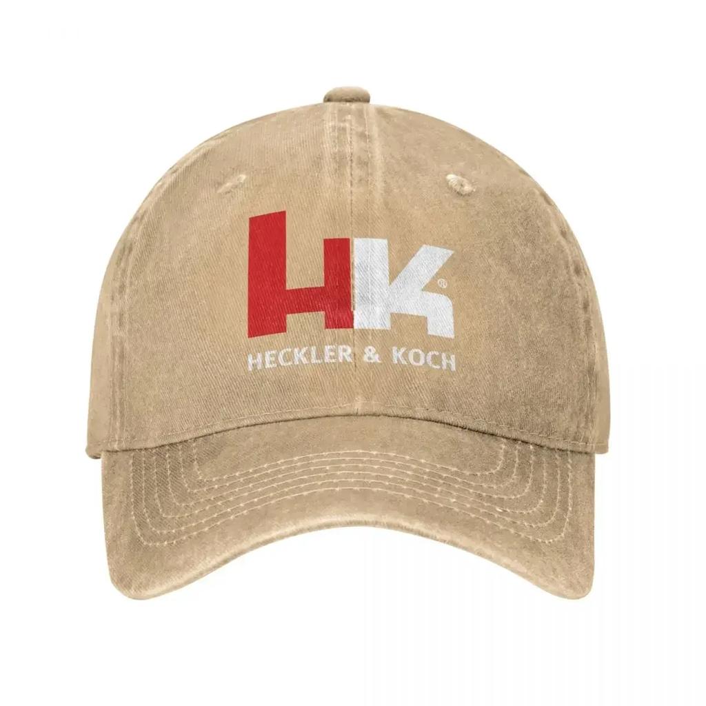 Винтажная бейсболка Heckler Koch HK для мужчин и женщин, потертая джинсовая, стираная, с защелкой, для тренировок, неструктурированная, мягкая кепка