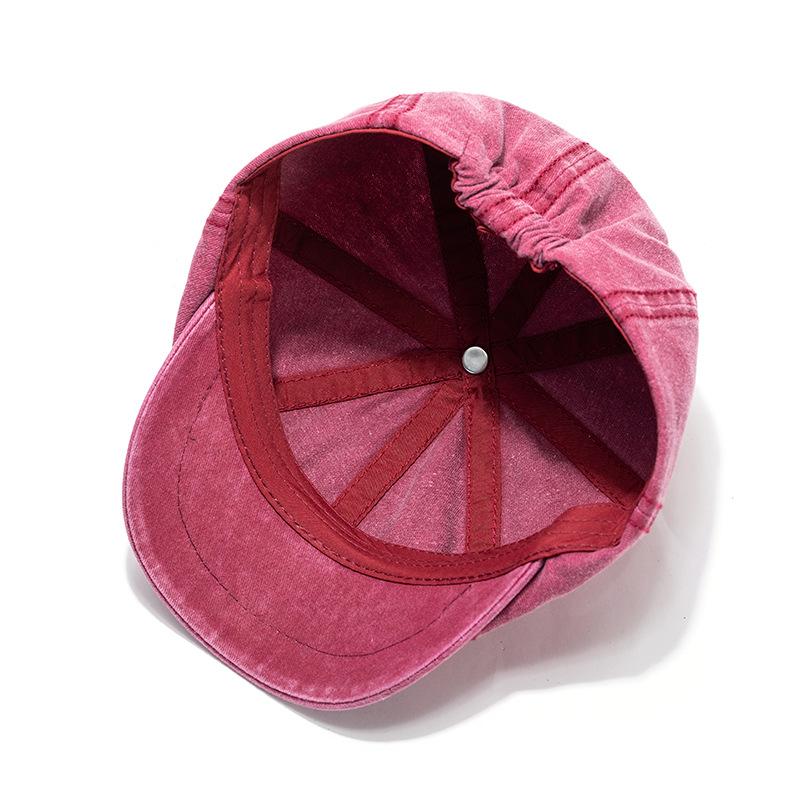 Восьмиугольная кепка из хлопчатобумажной выстиранной джинсовой ткани, женская британская берет, литературная кепка художника с утиным языком, ретро-кепка для газетчика, мужская