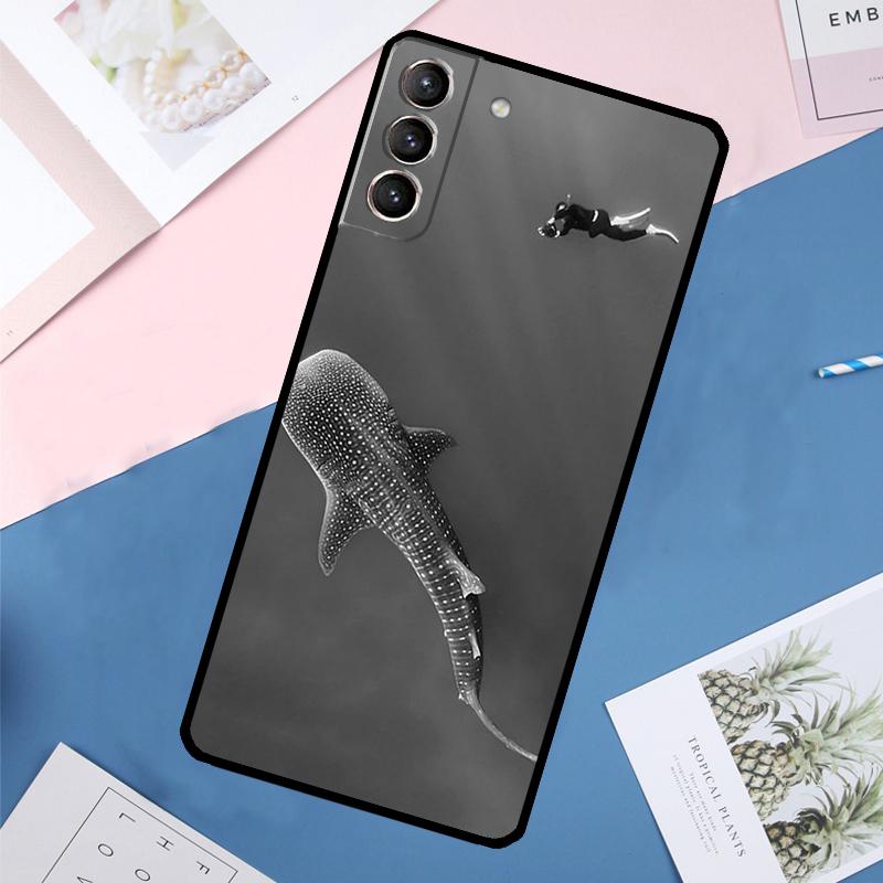 Чехол с китовыми акулами для Samsung Galaxy S24 Ultra S20 S21 S22 S23 S25 Ultra S9 S10 Plus S25 FE Задняя крышка
