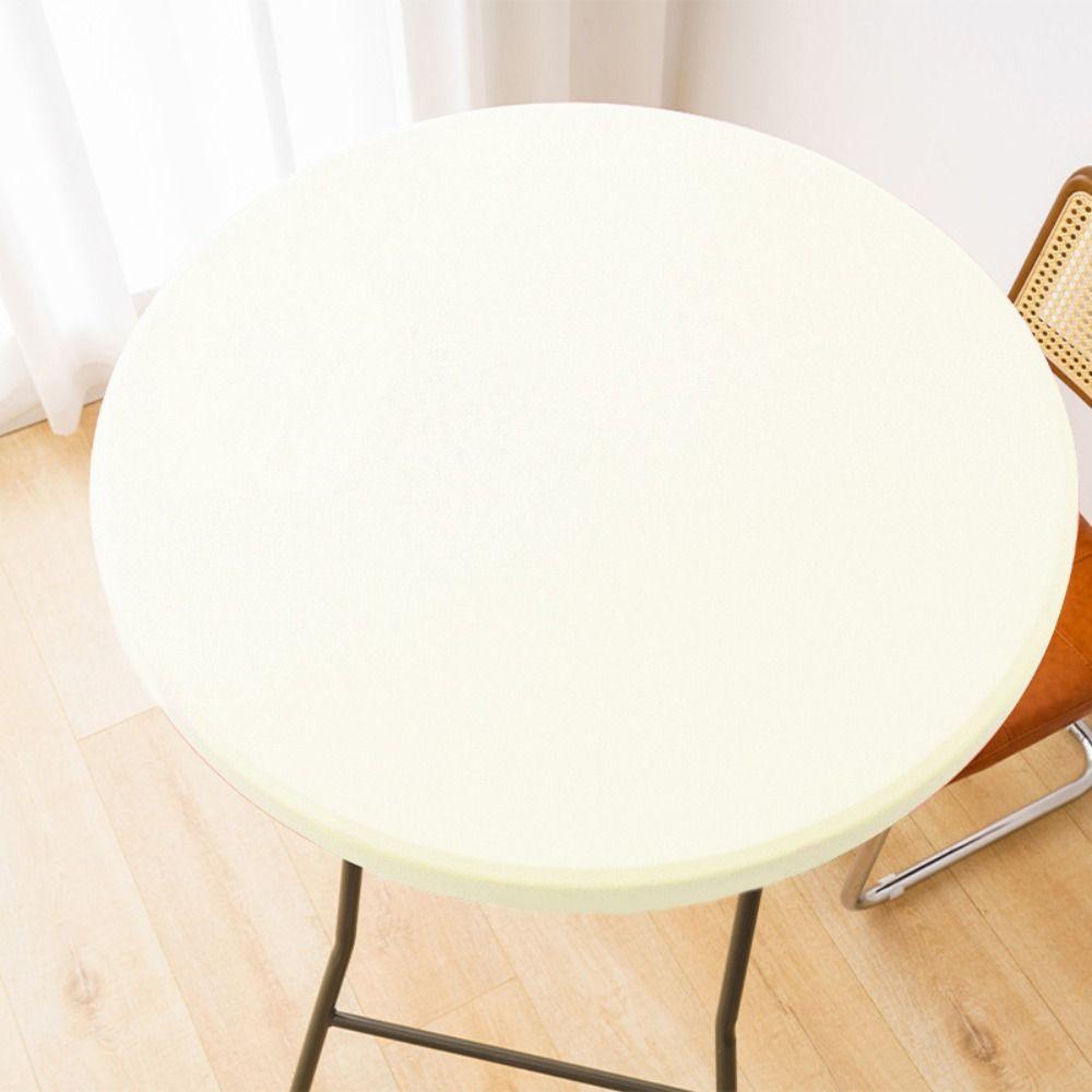 Waterproof Elastic Table Cover Milk Silk Table Mat Easy To Clean Dining Tablecloth Dining Table
