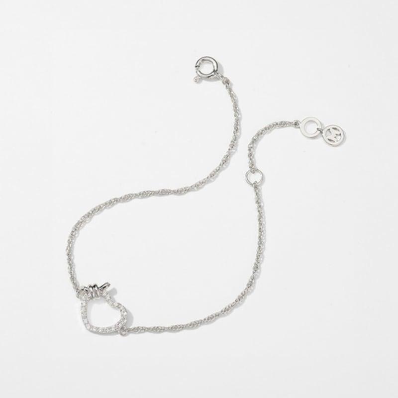 METROCITY JEWELRY Cuore Sterling Silver White Bracelet A231SB2002WPA