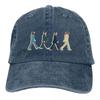 Retro The Beatle Walking Road Baseball Cap Unisex Style Distressed Denim Snapback Cap Outdoor Summer Unstructured Soft Hats Cap