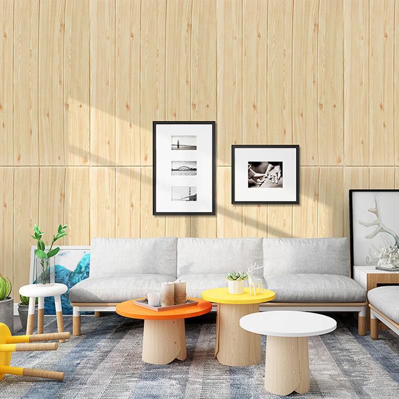 1/5/10Pcs 3D Wall Sticker Wood Grain Self-adhesive Wallpaper 35*35cm Decoration Bedroom Living Room TV Background
