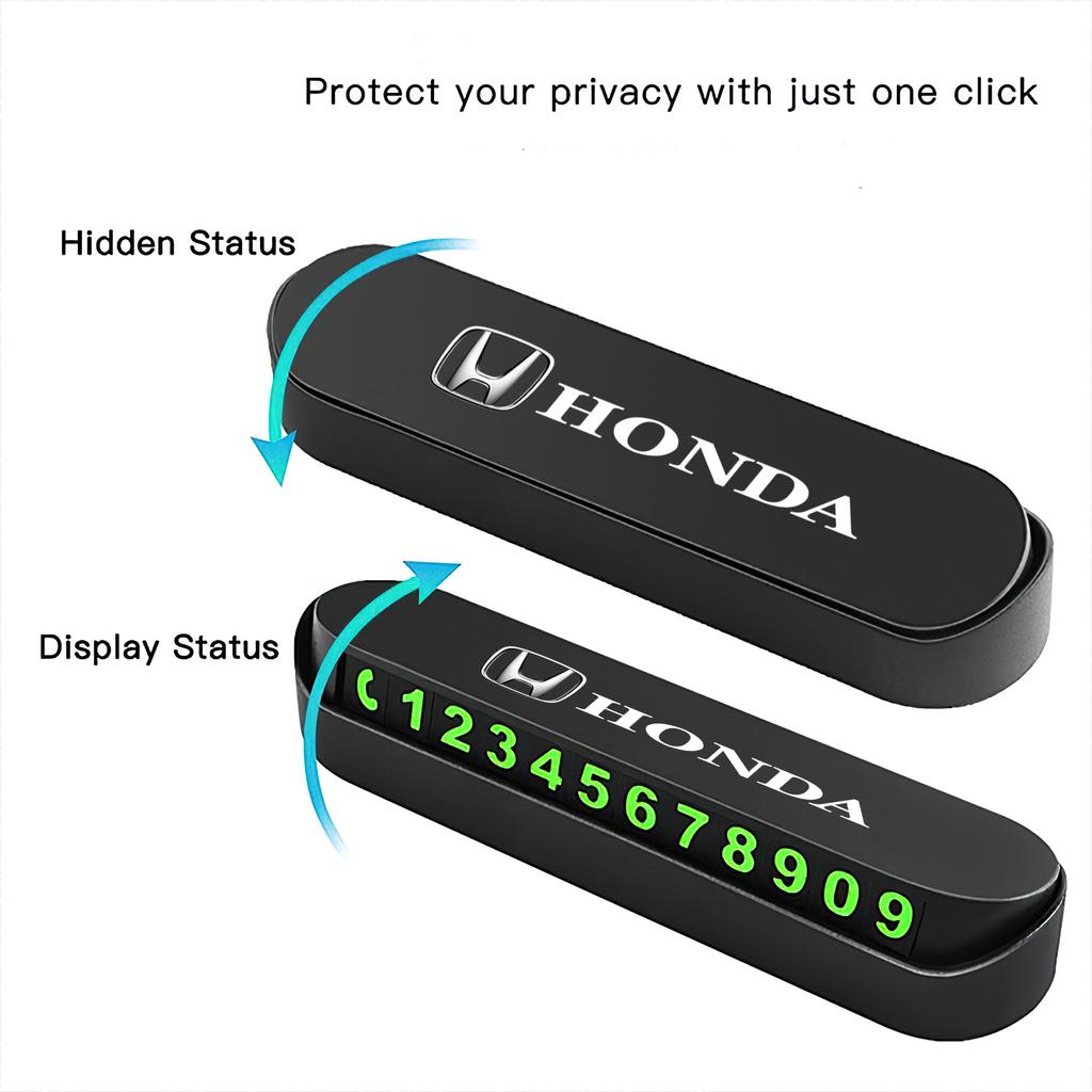 SNUF6 Car Parking Contact Number Plate Move Car Contact Card For Honda Civic Fit Jazz Accord Pilot CRV Odyssey Passport City Shuttle