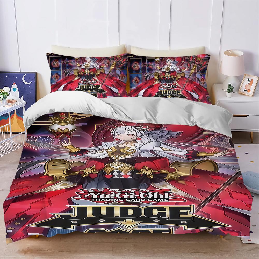 Albaz Blazing Yu-Gi-Oh Комплект пододеяльника Мягкая стирка Постельное белье 3 предмета Летний Удобный Студенческое общежитие Дом Детское постельное белье Хит продаж