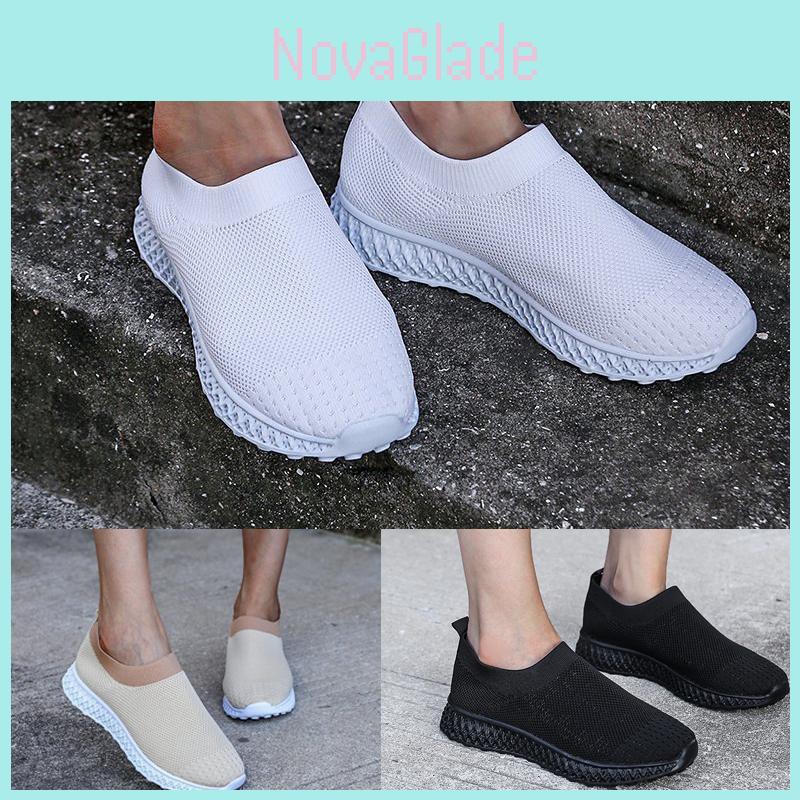 Ultra-comfortable Women's Running Trainers Ladies Sneakers Slip On Jogging Shoes