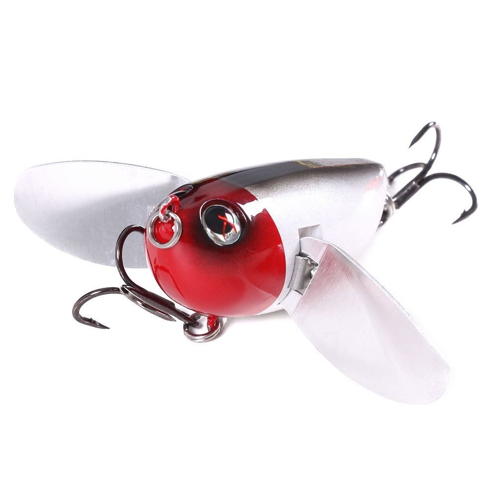 with Two Metal Spoon Bee Crankbait Lure Bumblebee Fishing Lure Bee-Shaped Fishing Bait Fly Fishing
