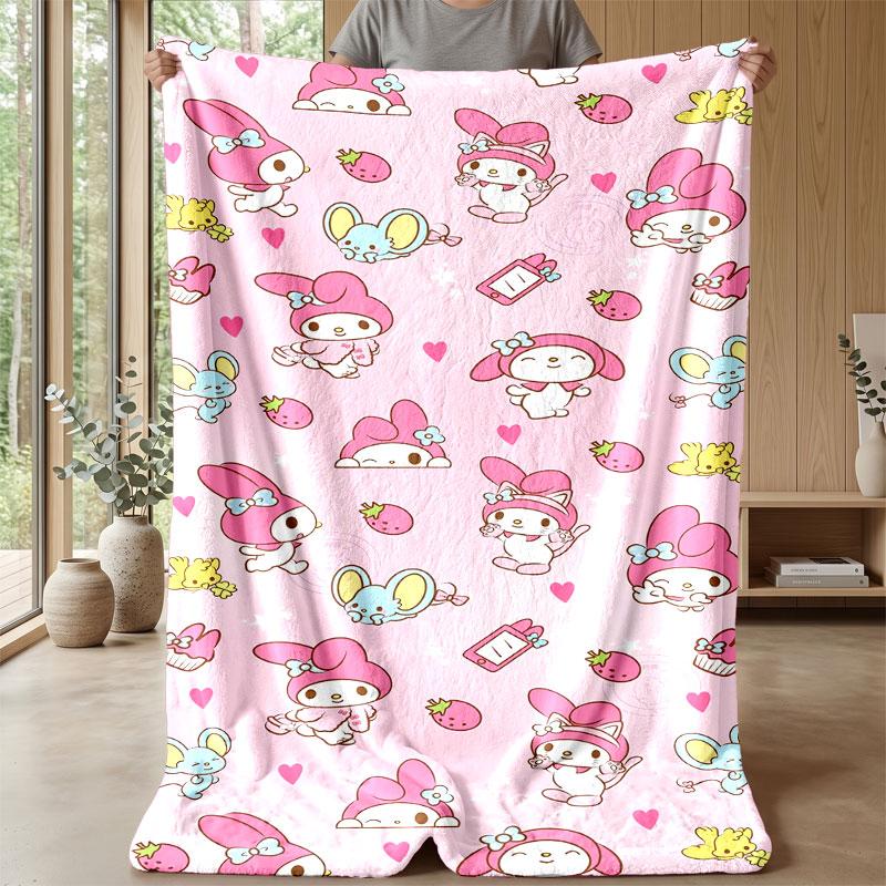 Soft Flannel Blanket Lightweight Cozy Bedroom Living Room CoverMy Melody