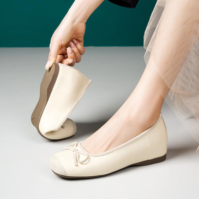 Балетки женские летние маленького размера с увеличенной высотой подъема, удобные и элегантные, женские туфли-бини, женские балетки