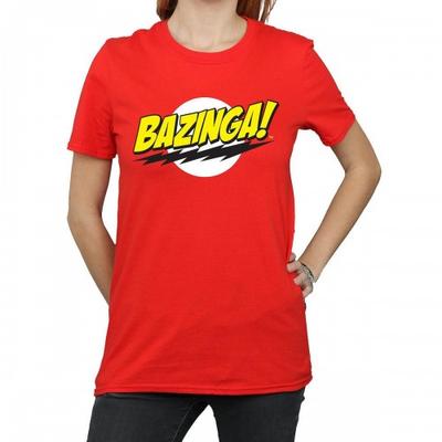 Женская/женская футболка-бойфренд Bazinga