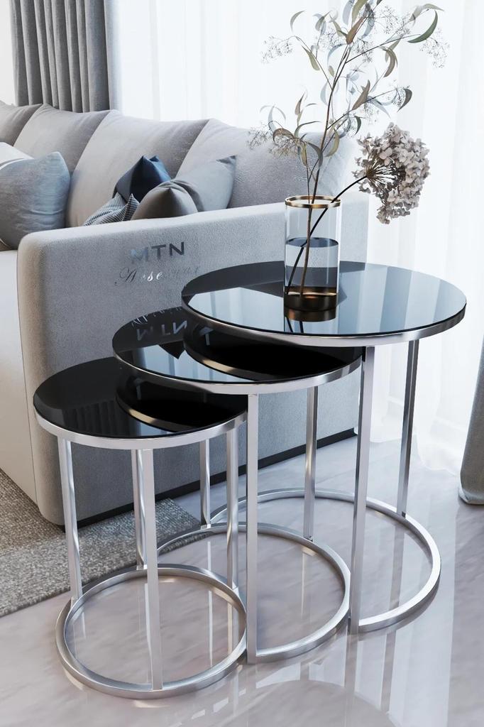 Золотой металлический 3 шт. Столик для раскладывания, бронзовый зеркальный журнальный столик для гостиной, домашнего офиса, мебельный аксессуар и роскошное украшение