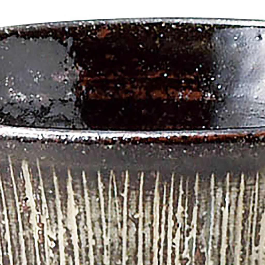 Kyoto Kiyomizu Ware Mug Black 200ml Kagetsu Kiln Kushime Inka (Black) CGK567-01