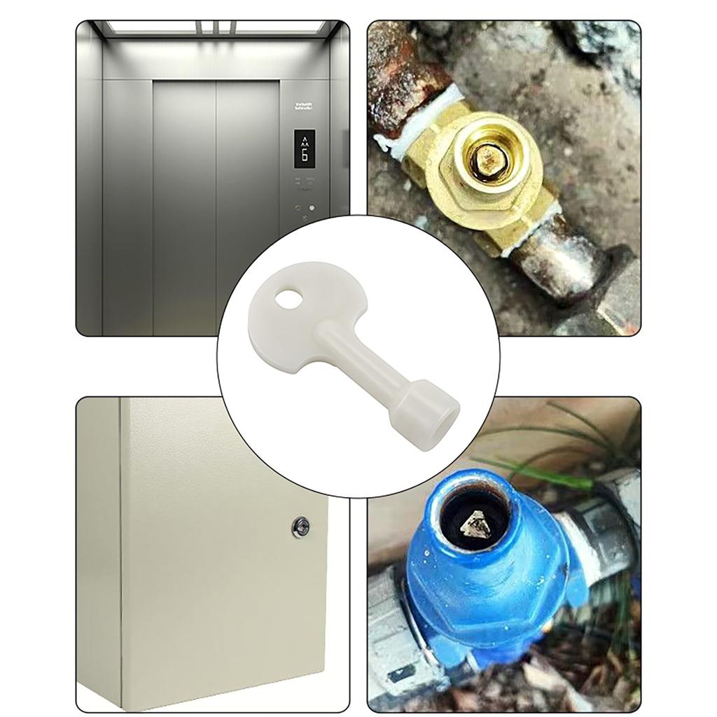 Ключ для мусорного бака, портативный треугольный ключ, пластиковый треугольный замок, поворачивающийся ключ для животных, прочный для уличного мусора