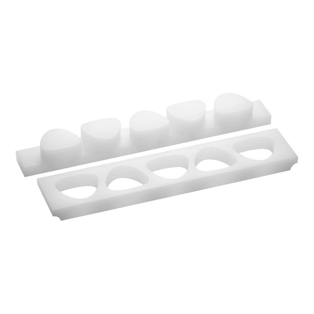 Yamagata Chemical Onigiri Mold with 70mm W X 60mm H X 25mm D X H X Makes Large Triangular Onigiri Commercial Use Press-On Lid, 5-Cavity, Dimensions