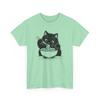 Cute Black Cat Eating Ramen T-Shirt, Cat Lover Tee