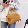 Animal Cartoon Capybara Plush Bundle Pocket Plush Capybara Cartoon Crossbody Bag  Couple