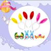 6/12Pcs Set Easter Theme Rabbit Ear Hair Hoop Bunny Ears Hairband  Easter Party Supplies