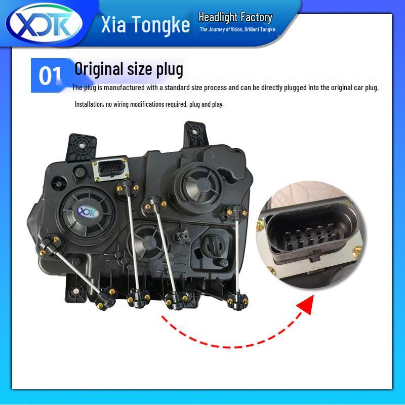 Сборка передней фары тягача-самосвала Foton Auman ETX2280