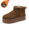 2025 Winter Velvet Snow Boots Women's Shoes Korean Version Versatile One-pedal Thickened Warm Short Boots Thick-soled Casual Cotton Shoes