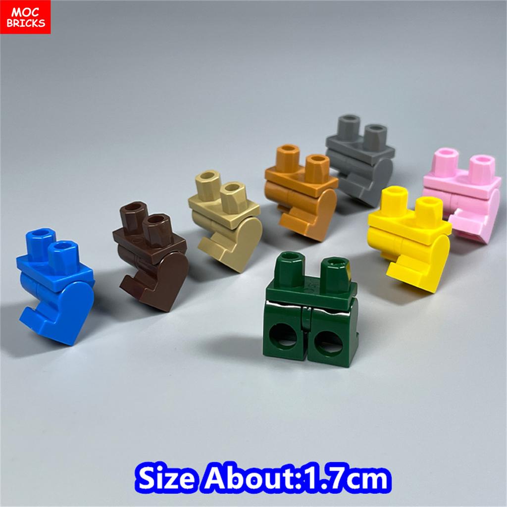 8 шт. Кубики MOC 17 мм Брюки Подвижные Короткие Ноги 970 см00 Часть Тела Одежда Модель Фигурка Сборка Строительные Блоки Игрушки Подарки