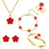 Floral Petals Jewelry Set For Women With Alloy And Plate Material Perfect For Gift Occasions