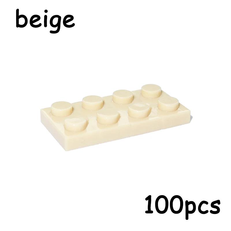 100 ШТУК Размер 2x4 Пластина с точками 3020 MOC Собираемые Частицы DIY Строительные Блоки 2*4 Фигурки Кирпичики Образовательная Креативная Игрушка для Ребенка