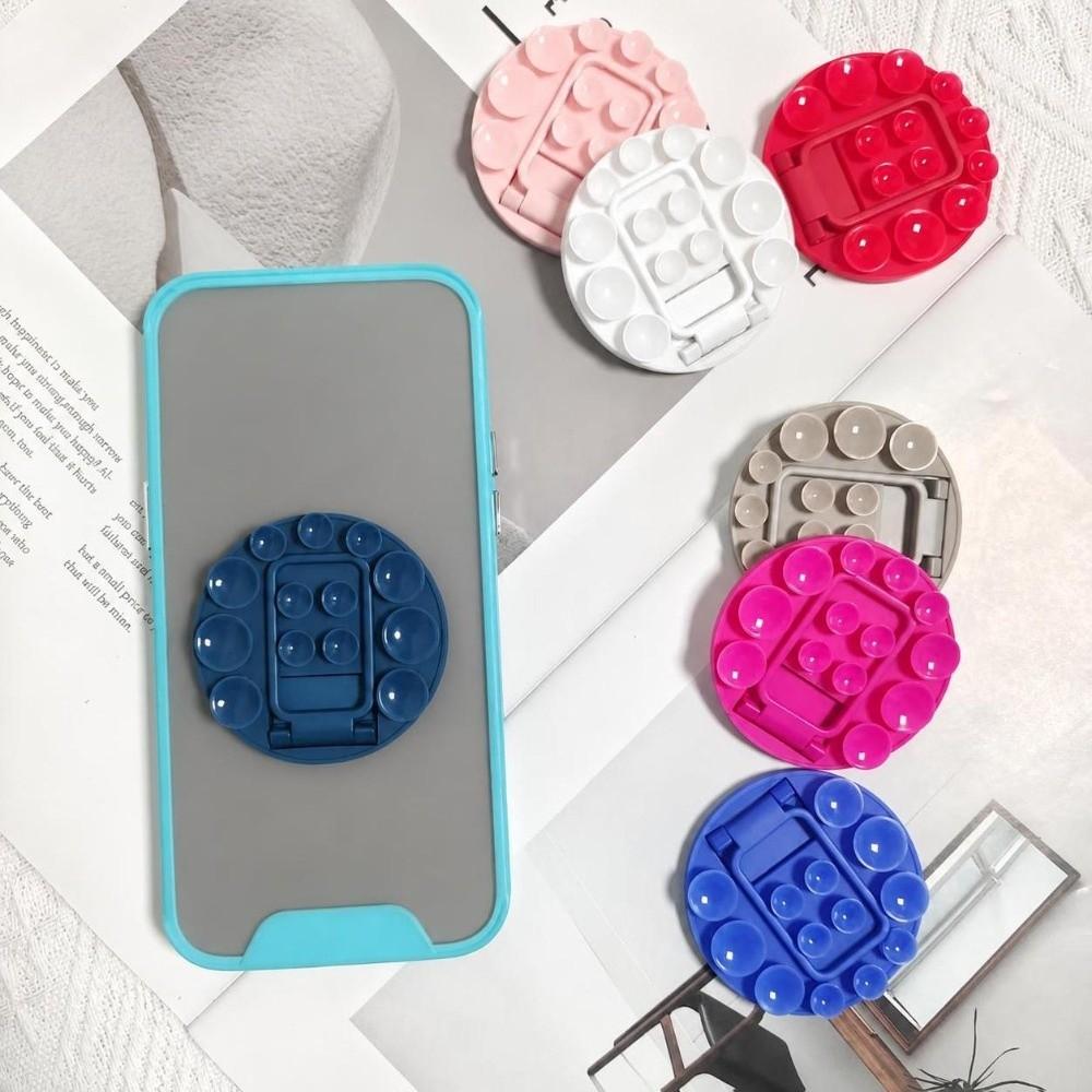 Round Suction Cup Phone Holder Silicone Phone Mount Suction Pad Phone Stand Smartphone Accessory