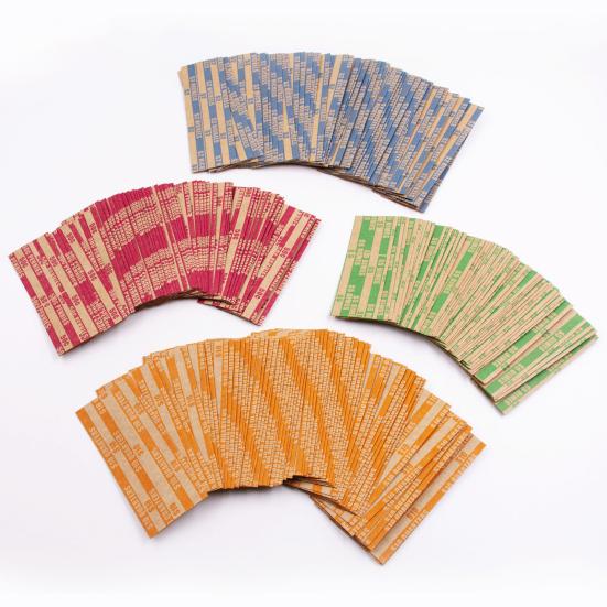 100 шт., обертка для монет, разные плоские рулоны для монет, обертки для монет, крафт-бумага, 4 цвета, рулоны для монет в четвертную монету, никель, пенни, десять центов