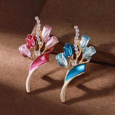 Элегантная брошь Fairy Rose Diamond Brooch - высококачественный свежий дизайн для женщин, антиэкспозиционный аксессуар