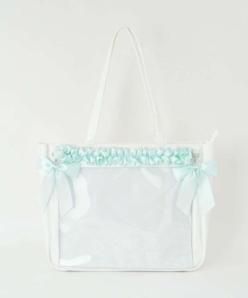 Ita Bag Itaba Tokimeki Простая сумка Прозрачная сумка Oshikatsu Oshikatsu Goods Oshikatsu Bag Deco Bag Event Live Gift Present F Ita Bag White [Wego] [L Size]