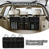 8 Pockets Hanging Backseat Trunk Organizer Durable Cargo Storage Bag For Tools Emergency Kits